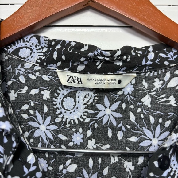 Zara Women's The Amanda Dress Floral Print Maxi Dress Flowy Tie Size XS - Picture 4 of 6